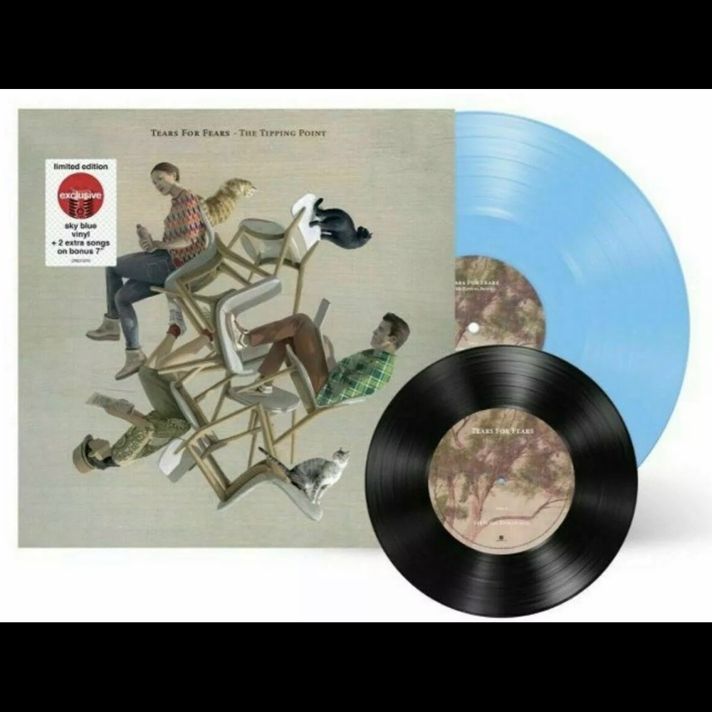 TEARS FOR FEARS The Tipping Point OPAQUE SKY BLUE Vinyl LP + 7" w/2 bonus tracks